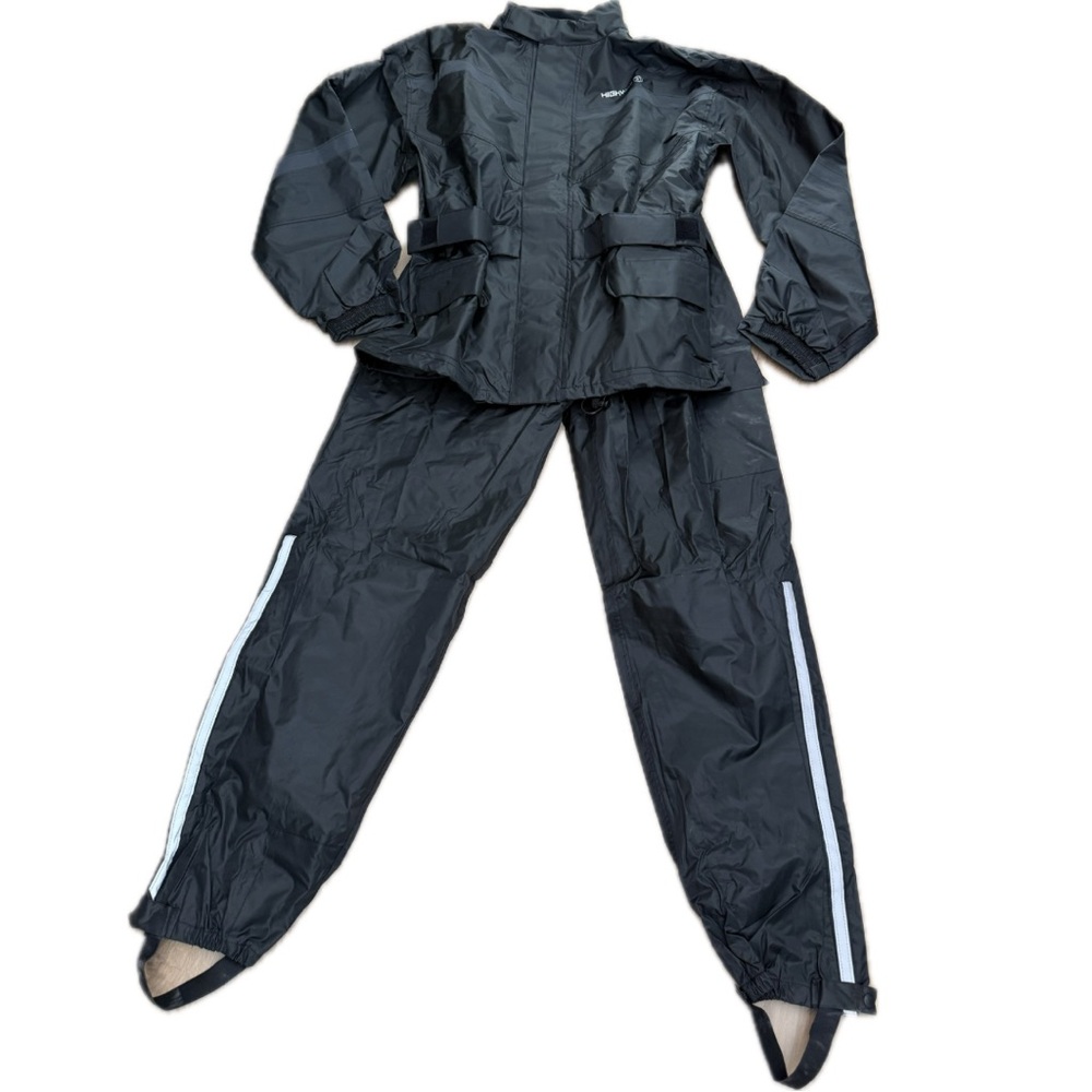 Highway 21 Men's Black Motorcycle Gear, RainSuit, Size XL